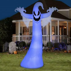 12 ft Inflatable Airblown Ghoul Ghost Short Circuit Light Effect Halloween Decor