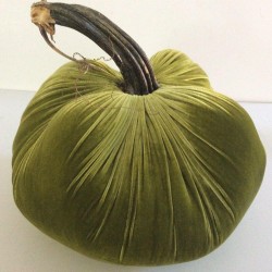 14” Chartreuse Original Velvet Plush Pumpkin Autumn Harvest Thanksgiving