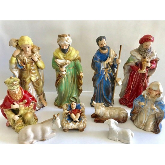 10 Piece Ceramic Nativity Set