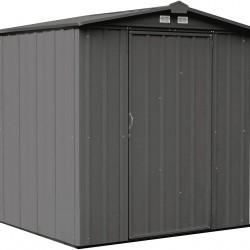 Arrow 6' x 5' EZEE Galvanized Steel Low Gable Shed Charcoal, Storage Shed with Peak Style Roof