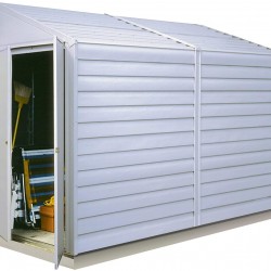Arrow Yardsaver Compact Galvanized Steel Storage Shed with Pent Roof, 4' x 10'